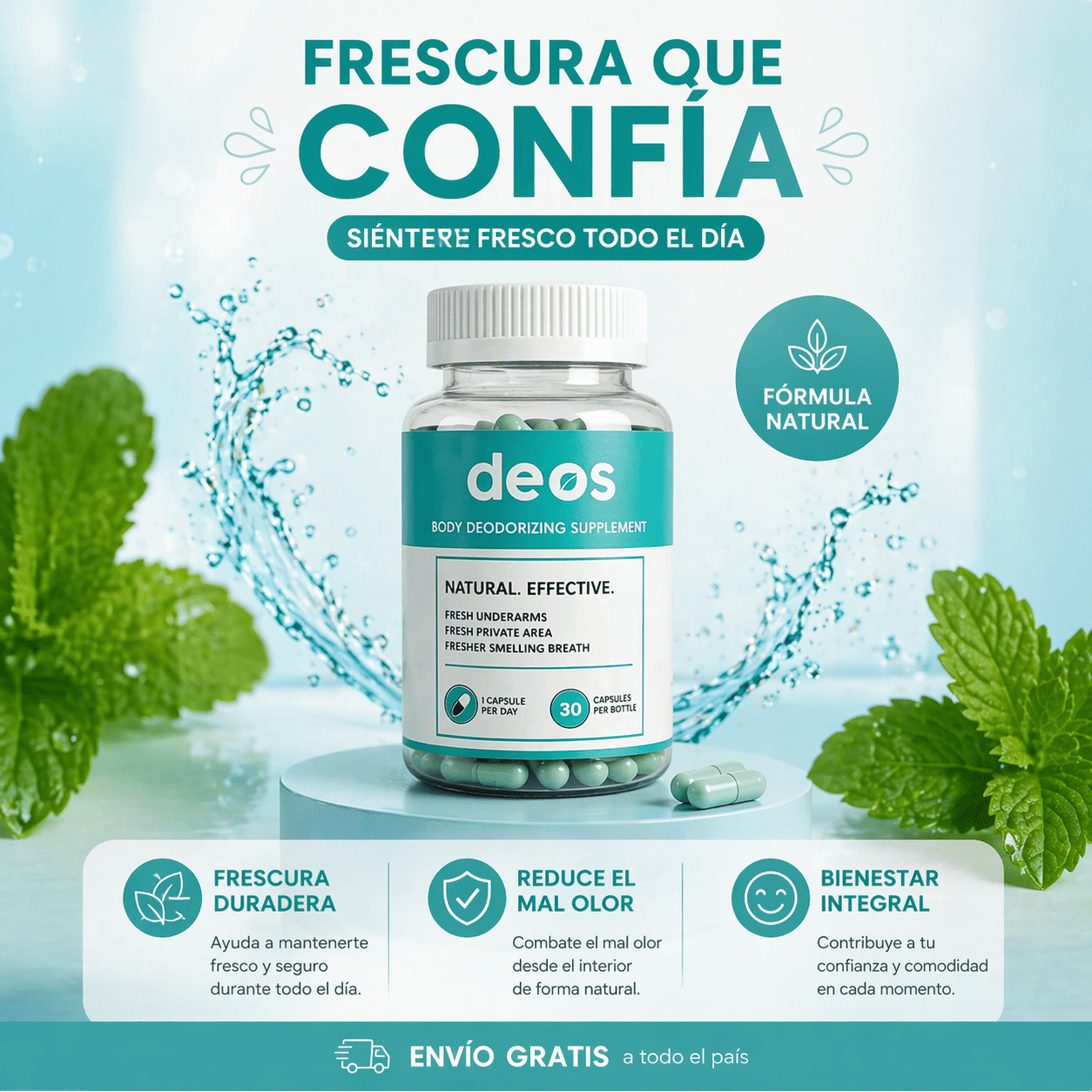 DEOS - SUPLEMENTO CORPORAL, CONTROL DE OLOR