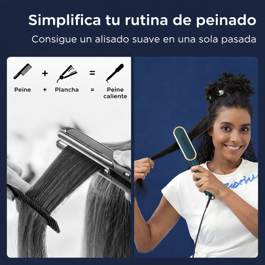Cepillo Alizador - Alisa tu cabello en minutos, sin frizz y sin dañarlo