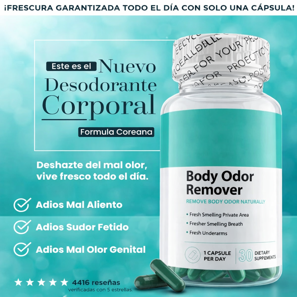 SUPLEMENTO ANTÍ OLOR/DESODORANTE NATURAL
