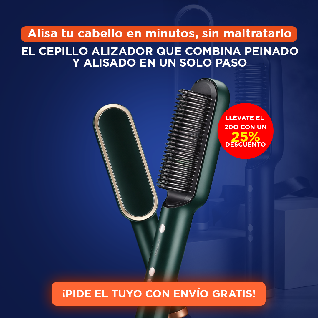 Cepillo Alizador - Alisa tu cabello en minutos, sin frizz y sin dañarlo